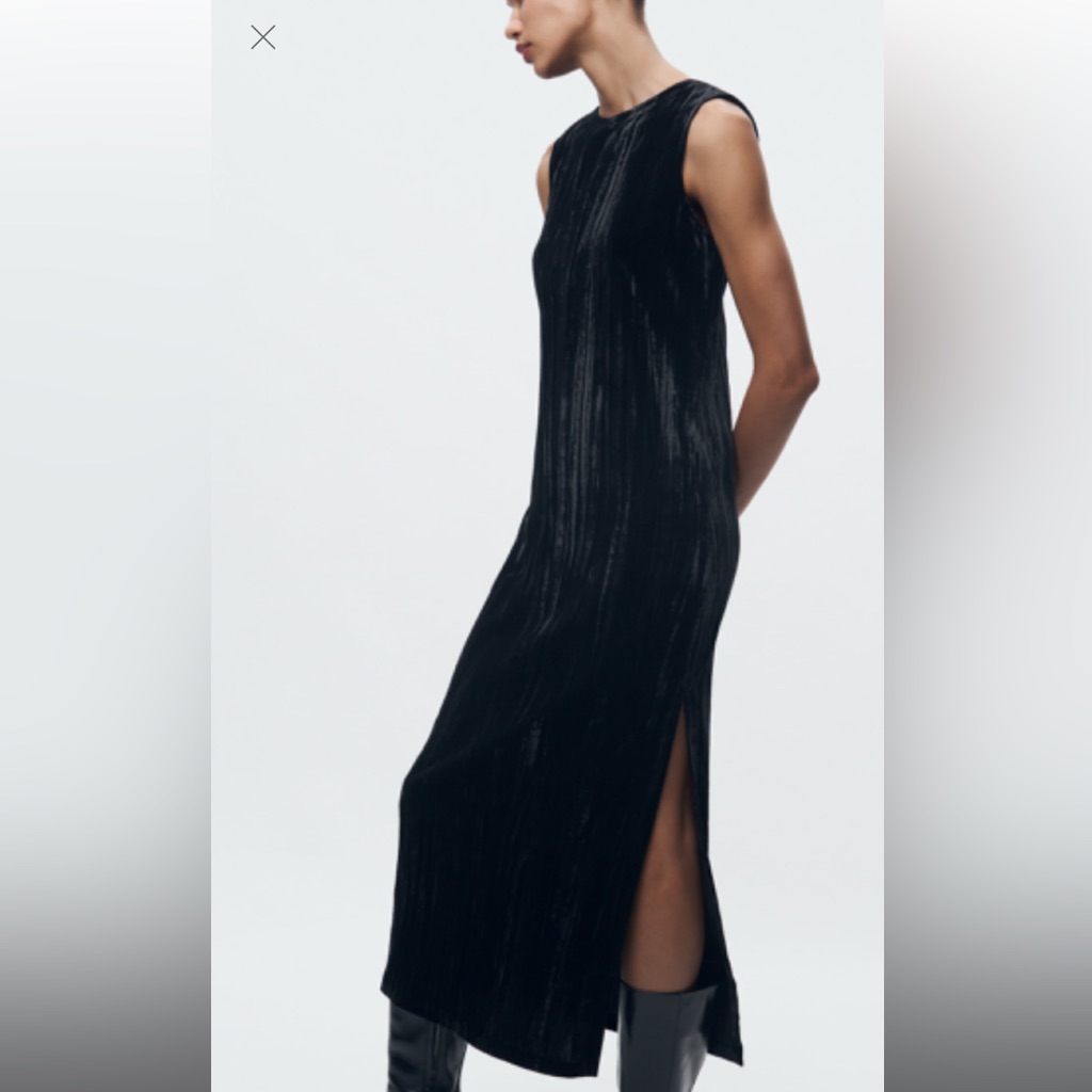 Zara Velvet Midi Dress